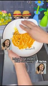 ALIA - SPONS BUSA MAGIC CUCI PIRING MOTIF / SPONGE SPON CUCI PIRING SERBAGUNA