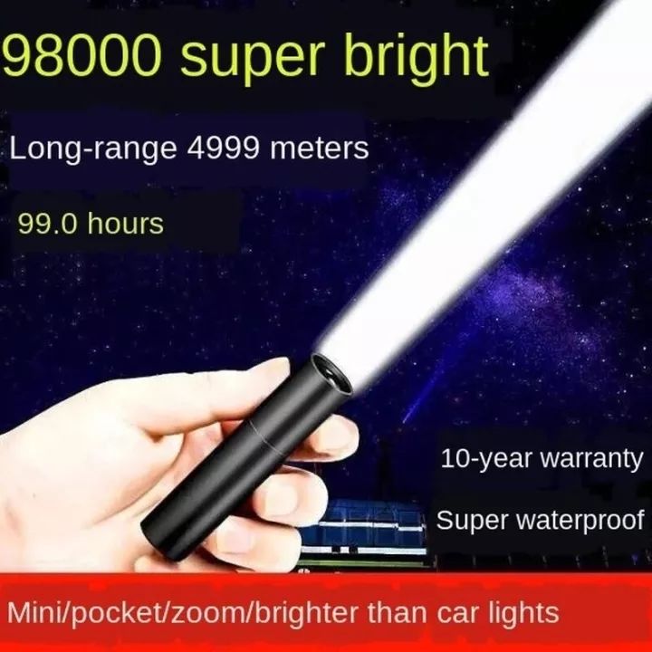 Super-bright Mini Flashlight USB Rechargeable Small Lamp with 3 Light Modes and Built-in Battery