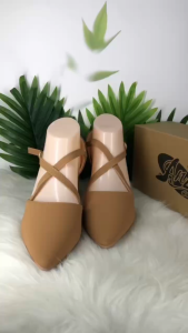 E&S Fashion Korean Heels sandals pointed toe block office shoes for women GK172