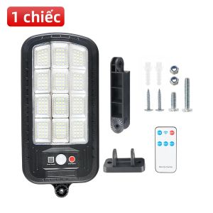 Đèn Tường Năng Lượng Mặt Trời Ngoài Trời 180 LED Với Cảm Biến Chuyển Động PIR 30000000LM Đèn Pha Chống Nước Siêu Sáng Có Điều Khiển Từ Xa Phong Cách Hiện Đại