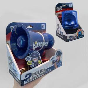 Childrens Simulation Play House Toy Role Play Police Fire Sound Amplifier Small Horn with Sound Effect Police Megaphone