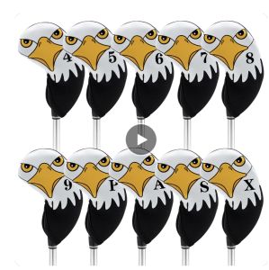 Waterproof Eagle Golf Club Iron Cover Golf Iron Head Covers Golf Club Iron Headovers Wedges Covers 10pcs/Set