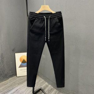 2024 New Arrival Spring and Autumn Fashion Cropped Pants Men Stretch Casual Pants Silm Skinny Pants Trendy Thin Mens Pants