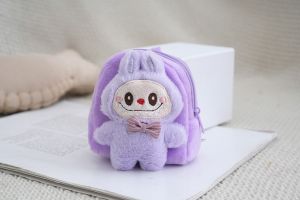 Cute Cartoon Rabbit Plush Mini Backpack Coin Purse Girls Childrens Birthday Gift Soft Mixed Material Short Style Wallet