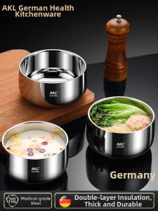 AKL | Food Grade 316L Stainless Steel Insulated Anti-scald Bowl