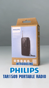 [New Model] PHILIPS TAR1509 Portable Radio with FM/AM Analogue Tuning Headphone Port & Battery Operated