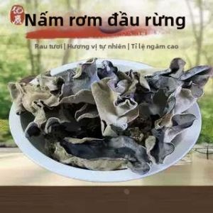 Nấm Mèo Giòn Đen Phía Trắng Sấy Khô 500g