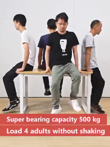 Global Steel Wood Desk Economy Desktop Computer Desk Simple Modern Bedroom Table Assembly Writing Desk