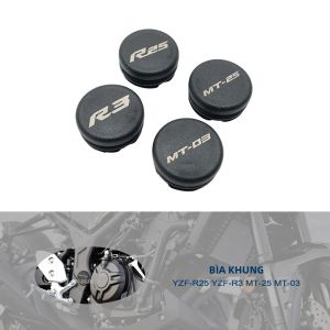 YAMAHA MT03 MT25 MT-03 MT-25 YZF R25 R3 YZFR25 YZFR3 2014-2023 Khung Lỗ Bao Mũ Cắm Bộ Trang Trí Nhựa ABS Bảo Vệ