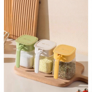 Kitchen Spice Storage Set Glass