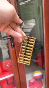 Móc Khóa Bàn Tính Bằng Đồng Phong Thủy