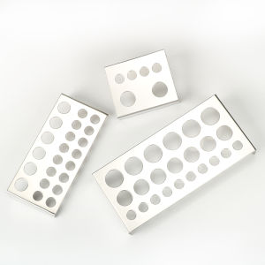 1ชิ้นสามประเภทของ L-M-S ที่วางถ้วยหมึกสแตนเลสรูปสี่เหลี่ยมผืนผ้าสำหรับอุปกรณ์สักสีถาวร