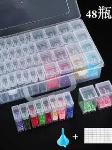 New Arrival Diamond Painting Points Diamond Box Transparent Plastic Storage Box Portable Box Nail Art Jewelry Accessories Jewellery Storage Box