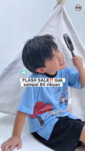 MARVES Arvy Setelan Kaos Celana Anak Gambar Animal Bahan Katun Usia 1 hingga 8 tahun