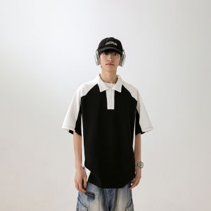 Áo Thun Polo Nam Tay Ngắn Khóa Kéo Nửa Thân Thiết Màu Sắc Cổ Bẻ Phong Cách Mỹ Cleanfit Năm Tay Mùa Hè Thường Xuyên Không Cần Ủi