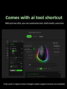 Razer | Pro Click V2 Office & Gaming AI Multi-Mode Wireless Bluetooth Mouse