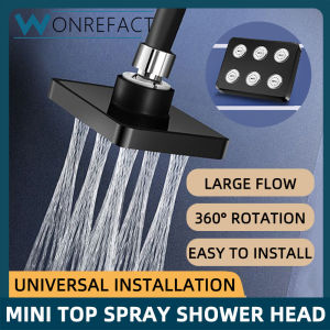 High Pressure Shower Head Bathroom 360° Rotating Top Spray Mini Shower Head Water-Saving And Pressurized Design