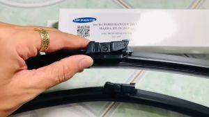 Gạt mưa ô tô Ford Ranger Everest Fiesta Rapto Mazda BT50 (2016 – 2021) - CHÂN BẤM Silicone UP PARTS chất lượng cao
