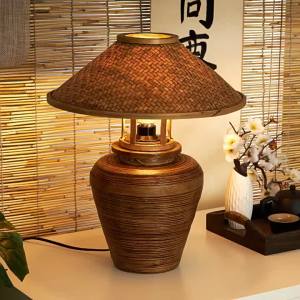 Creative Thai Bamboo Woven Table Lamp