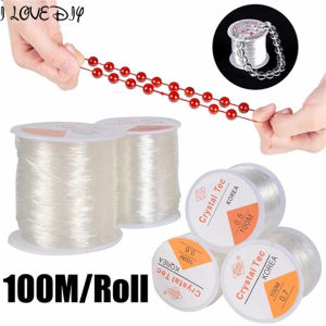 100m/Roll Elastic Crystal Transparent Line Cord Thread for Jewelry Making DIY Beading Bracelet Necklace Wire Rope