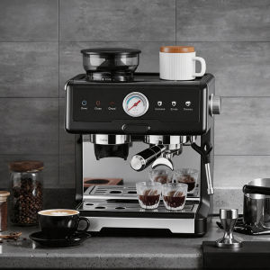 Smart Semi-automatic Coffee Machine 20 Bar Commercial Grade Espresso Machine with Milk Frother Steam Wand Professional Cappuccino&Latte Maker Hot or Cold Brew Iced Coffee