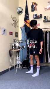 JINISO - Denim Loose Cargo Jeans Pria 405