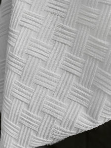 Vải Dệt Kim Mềm Mại Họa Tiết Sọc Ba Chiều Cao Cấp Vải Thiết Kế Váy Thiết Kế Đồ Thủ Công DIY Vải Nỉ Mùa Hè 2024 Vải