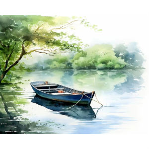 Painting By Numbers on Canvas To Paint Color Markers Landscape Boat Crafts Decorative Paintings Framed Wall Art Modern Frameless