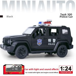 Light Sound Large Tank 300 Police Car Model