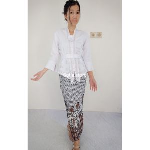 Atasan Kebaya Kutubaru Bordir Moderen Warna Putih Kebaya Kartini Modern Rihanna