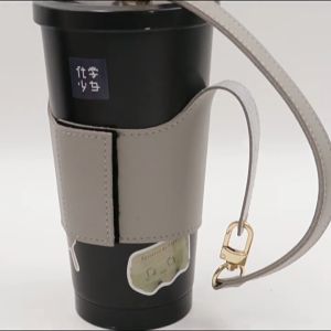 Cup Sleeve Holder Minuman Kopi Tas Minuman Botol Reusable Pu Kulit 500Ml 750Ml Tas Gelas Tumbler Cangkir Kaca Pouch Gelas