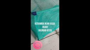 BJS502525 - Jaring Keramba Ikan kasa hijau ukuran kecil siap pakai 50x25x25