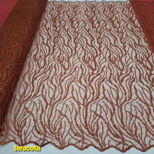 (HARGA PERSETENGAH METER) kain brokat tulle spain motif salur/bahan kebaya wanita/ tille terbaru