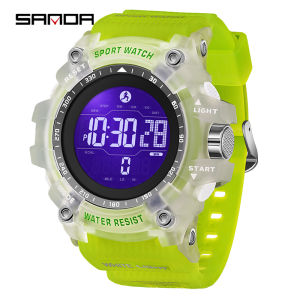 Đồng hồ thể thao SANDA cho phụ nữ nam với hộp quà Tặng 50m Pedometer không thấm nước calorie đồng hồ đếm ngược báo thức Dạ quang đồng hồ bấm giờ lịch Thời gian kép sinh viên thanh thiếu niên người lớn đồng hồ quà tặng trung tính