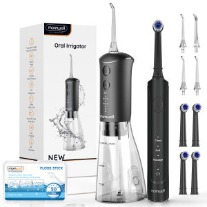 Mornwell | Mornwell Water Flosser & 8800rpm/min Sonic Electric Toothbrush Premium Oral Clean Set with Enhanced Cleaning Modes Larger Tank