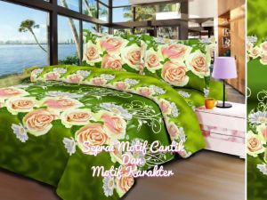 Seprei Motif Bunga & Desain 3D 180x200cm
