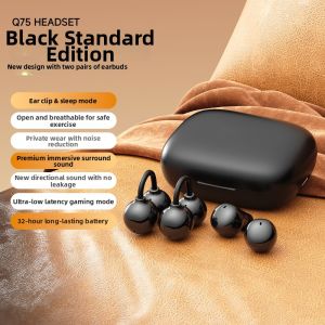 CHAOYOUBEI | Wireless Clip-On In-Ear Sports Noise-Cancelling Long-Lasting Comfortable Bluetooth Headphones