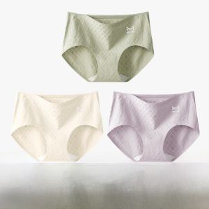 Miiow | Pure Cotton Antibacterial Womens Underwear Triangle Shorts Comfortable Mid Waist Non Chafing Butt Fit Youth Summer Briefs