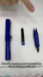 FAMILY`S CHOICE 1 Pen And 10 Ink Fountain pen set 0.5 mm Nib Stationery School office supplies