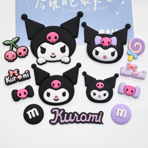 Mesuca | 13pcs Sanrio Kuromi Lovely Shoe Charms PVC Shoes Decoration Bracelet Wristband Sandal Shoe Accessories Buckle for Kids Gifts