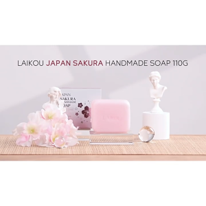 LAIKOU Japan Sakura Glowing Face Soap Deep Cleansing Face Wash Brighten Skin Tone 110g