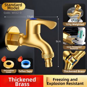 TAOSHI | Splash Proof Frost Proof Burst Proof Washing Machine Tap 1/2 Inch