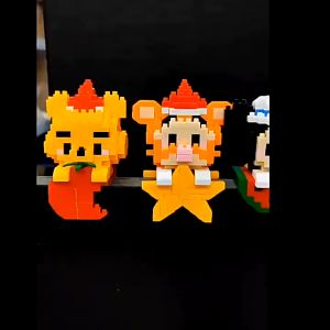 GGS MN21 Mini Blok Lucu Karakter Kartun Mainan Balok Susun Mainan Anak Edukatif Anak Toy DIY 3D Puzzle Dekorasi Brick Block