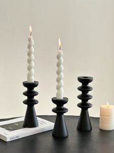 Retro Wooden Candle Holder Desktop Decoration High End Minimalist Color Ins Photo Prop Healing Series Candle Stand Seat