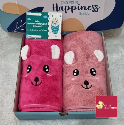 HAMPERS BABY SET SELIMUT DAN HANDUK BAYI 3D / KADO BAYI / HAMPERS BAYI PEREMPUAN / HAMPERS BAYI LAKI LAKI