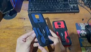 Case HP Untuk Oppo A31/A8 2020 Soft Case Belt Clip Case Armor Kick Standing Hard Case Crystal