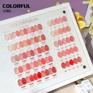 【พร้อมส่ง】COLORFUL GIRL เจลไซรัปรุ่นใหม่ 25 สี ฟรีชุดชาร์จ โทนชมพู Ice Peach สีสวยทาง่าย ไม่บาง แถมชาร์ทสีธรรมชาติคล้ายสีผิว