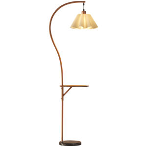 Vintage Style Floor Lamp With Shelves