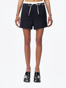 ANN ANDELMAN | Drawstring Stripe Casual Shorts