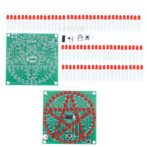 DIY Electronic Kit 80 LED Circular Pentagonal Star Flowing Water Lamp Kit Microcontroller Electronic Production Skills Practice